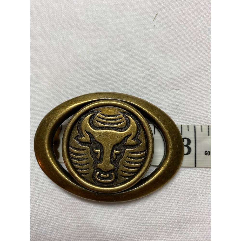 Vintage  90's‎ Chicago Bulls Oval Brass Belt Buckle